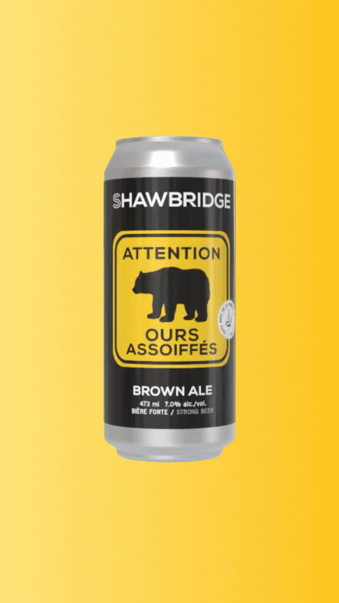 brownale_ours_animation Attention Ours Assoiffés, une bière Brown ale signée Shawbridge parfaite pour l'hiver froid des Laurentides.