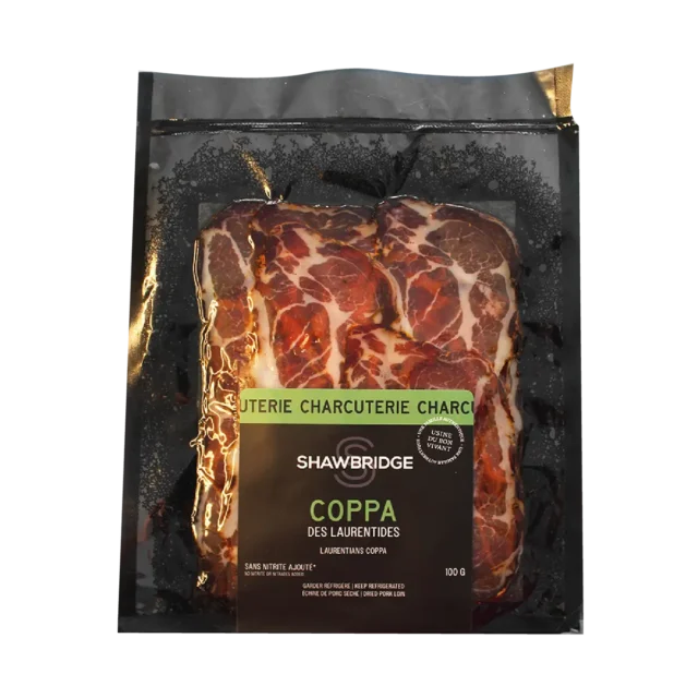 Coppa une charcuterie préparée par Shawbridge dans les Laurentides vendue en épicerie