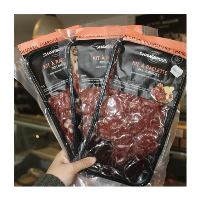 Kit à raclette des Laurentides des charcuteries préparée par Shawbridge vendue en épicerie