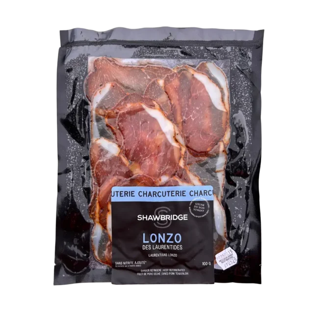 Lonzo une charcuterie préparée par Shawbridge dans les Laurentides vendue en épicerie