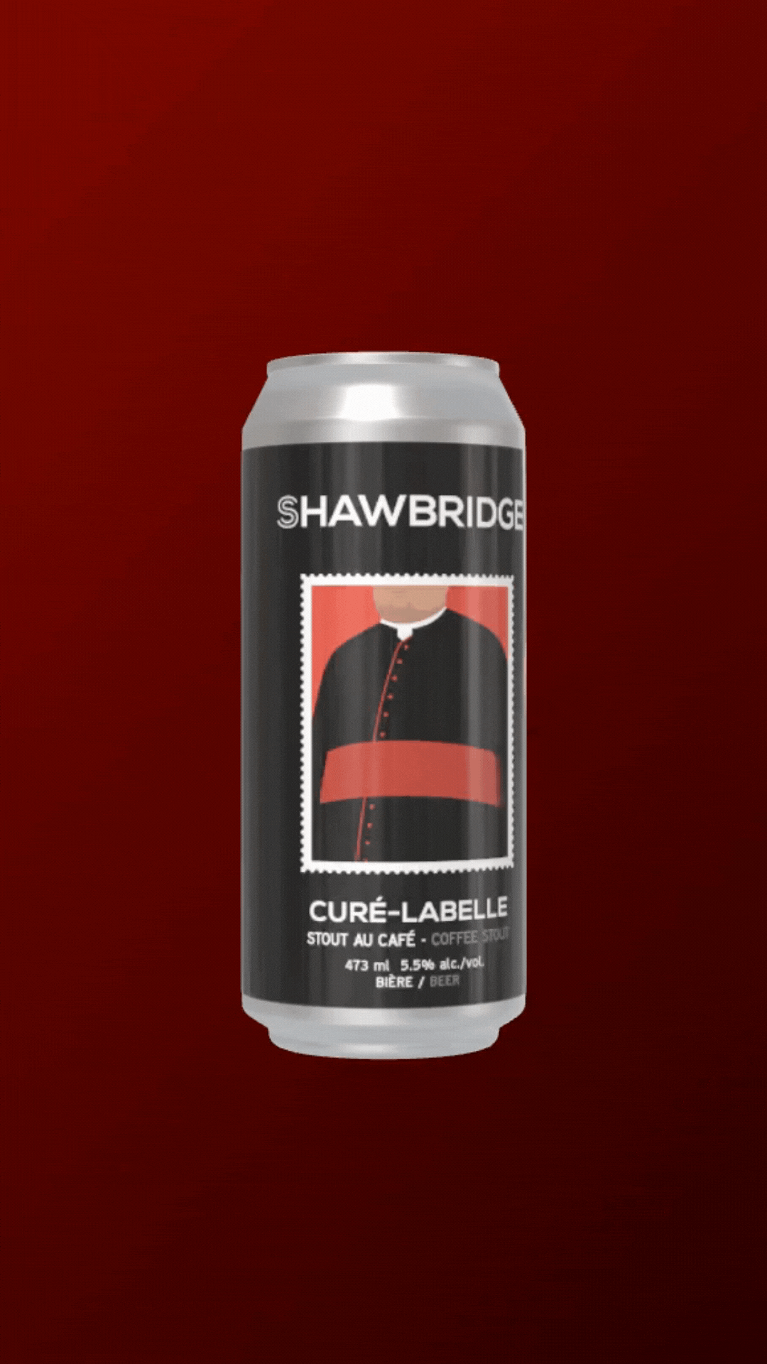 La Curé-Labelle, une bière stout au café faite à partir des grains de la brulerie des Monts à Saint-Sauveur.