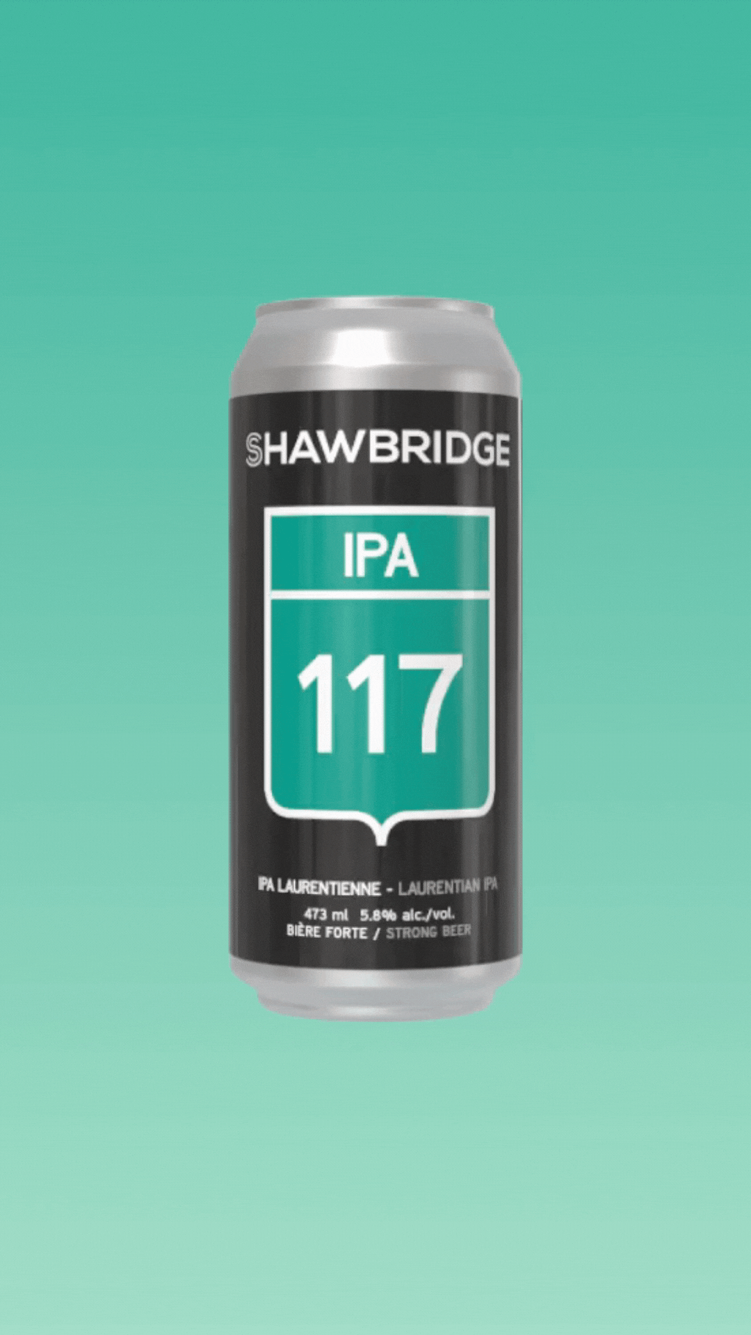 La IPA 117, le meilleur vendeur de Shawbridge reconnu pour son amertume et son nom proche aux gens des Laurentides.