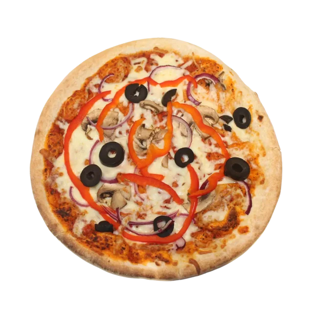 Une pizza végétarienne artisanale préparée par Shawbridge dans les Laurentides