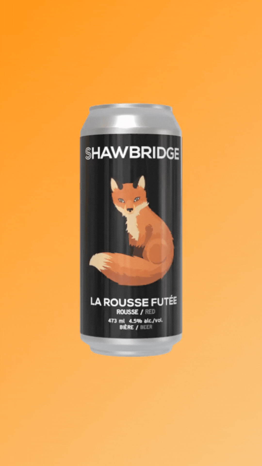 La bière Rousse Futée de la microbrasserie Shawbridge, un rappel des renards des Laurentides.