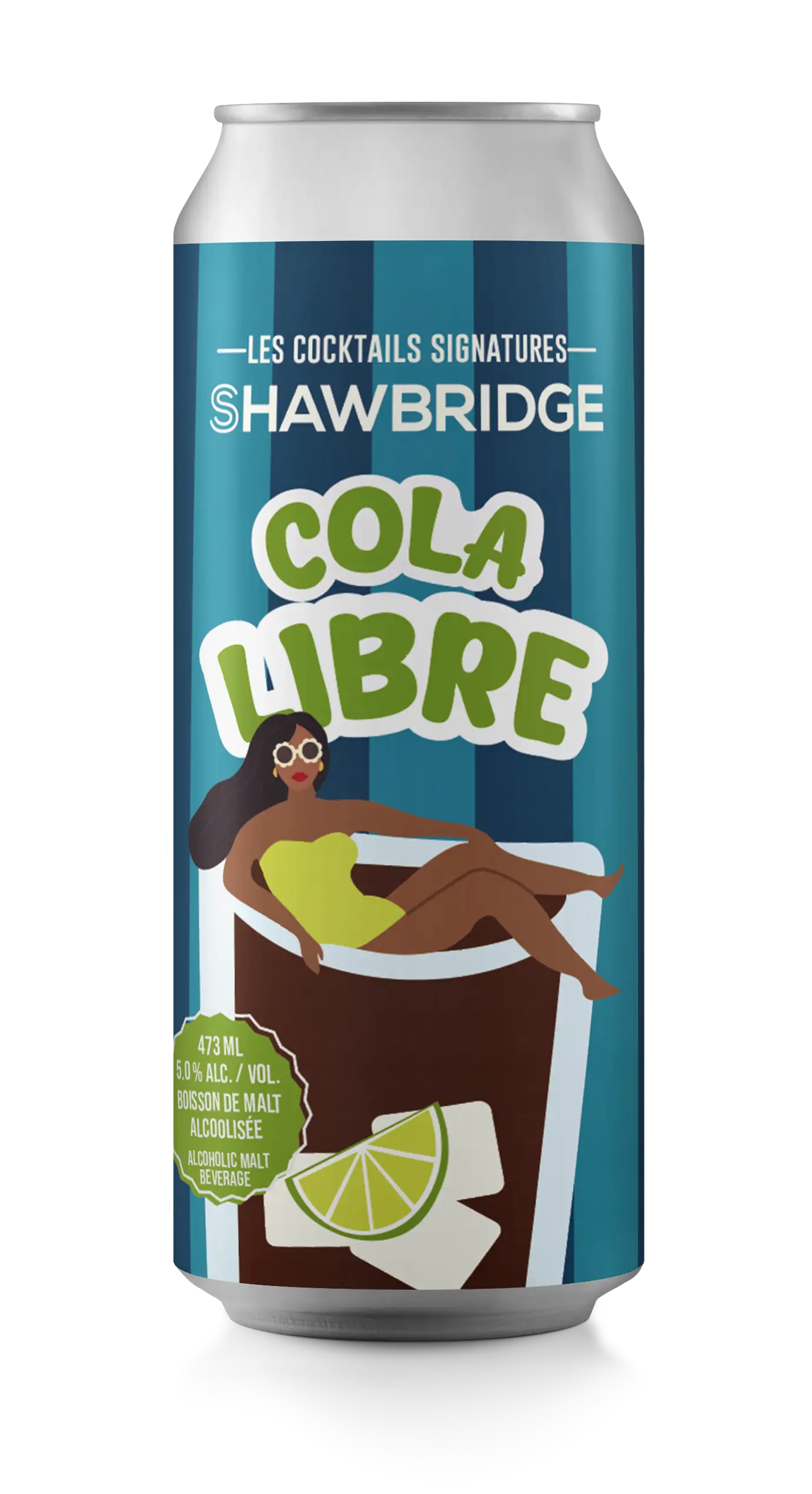 Prêt-à-boire alcoolisé cola libre brassée à Prévost dans les Laurentides par brasserie Shawbridge