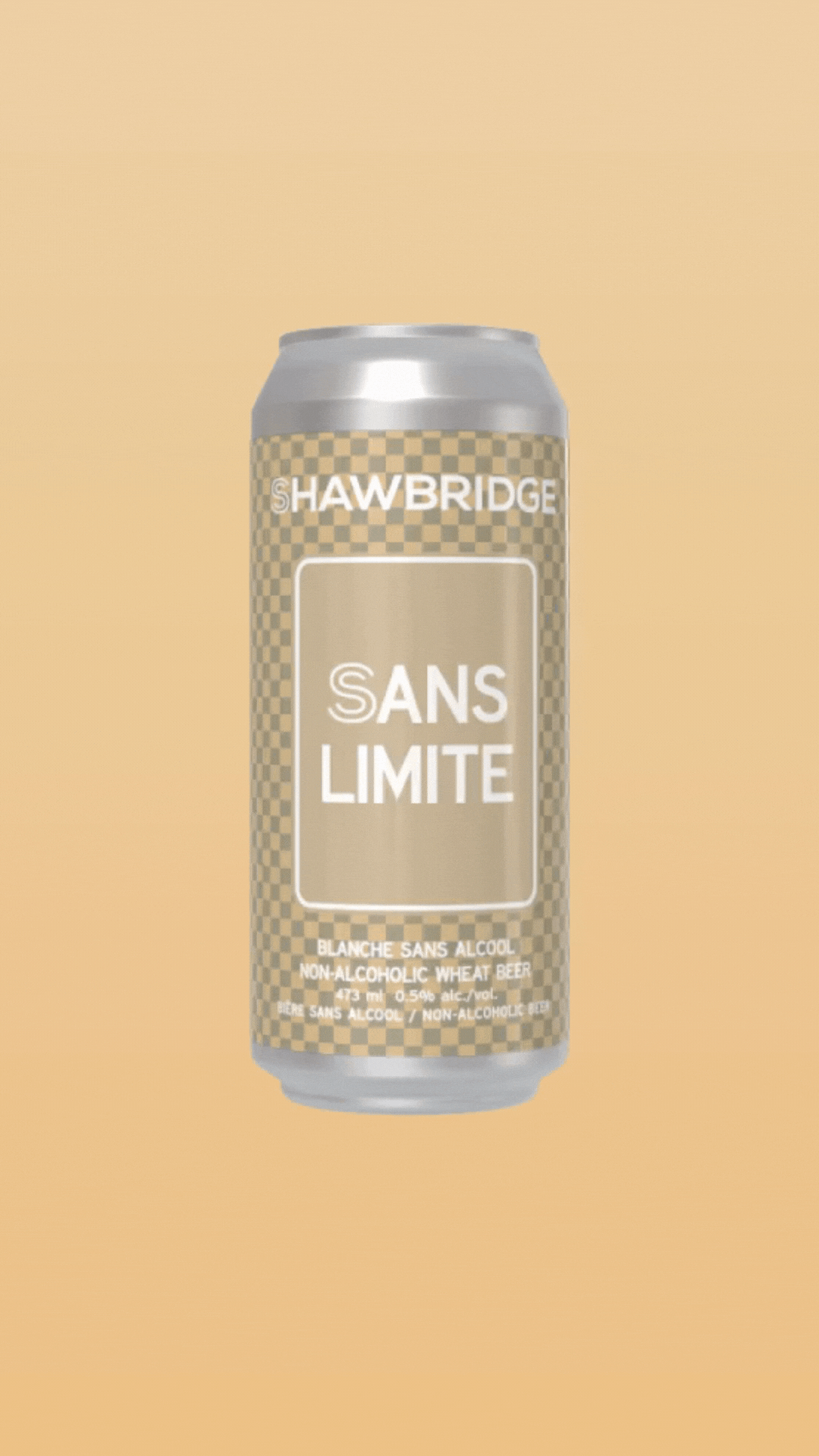 La Sans Limite Blanche, la gamme de bière sans alcool de shawbridge.