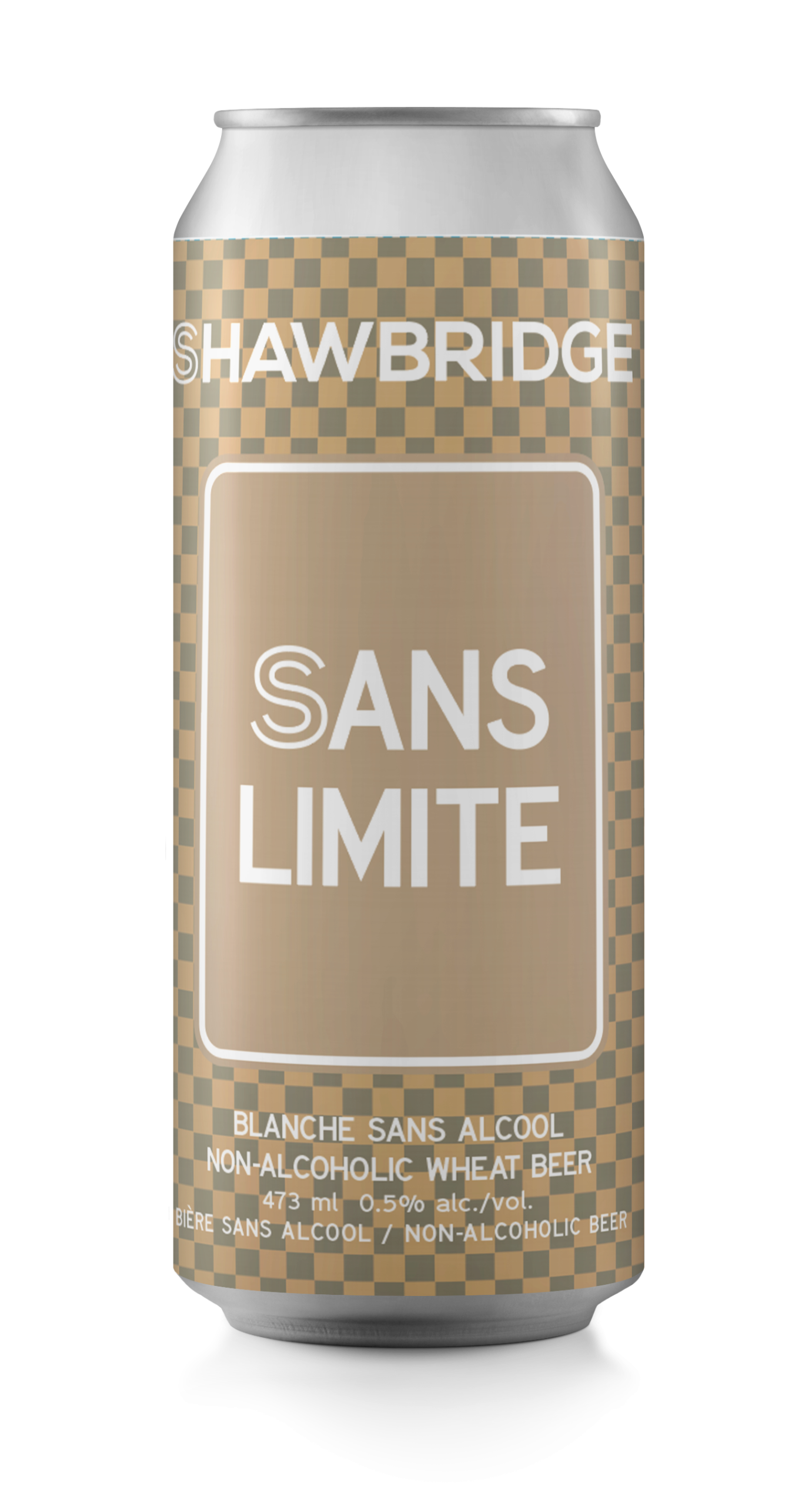 La Sans Limite Blanche, la gamme de bière sans alcool de shawbridge.