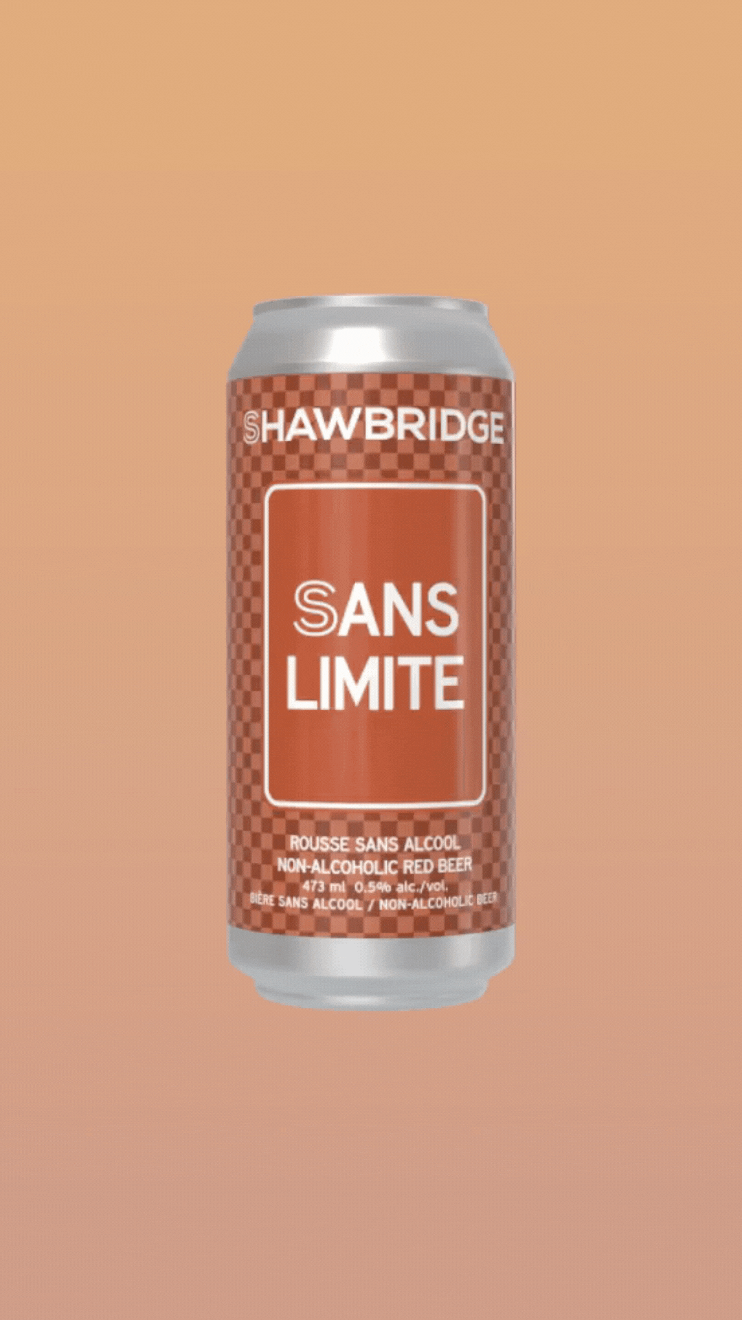 La Sans Limite Rousse, la gamme de bière sans alcool de shawbridge.