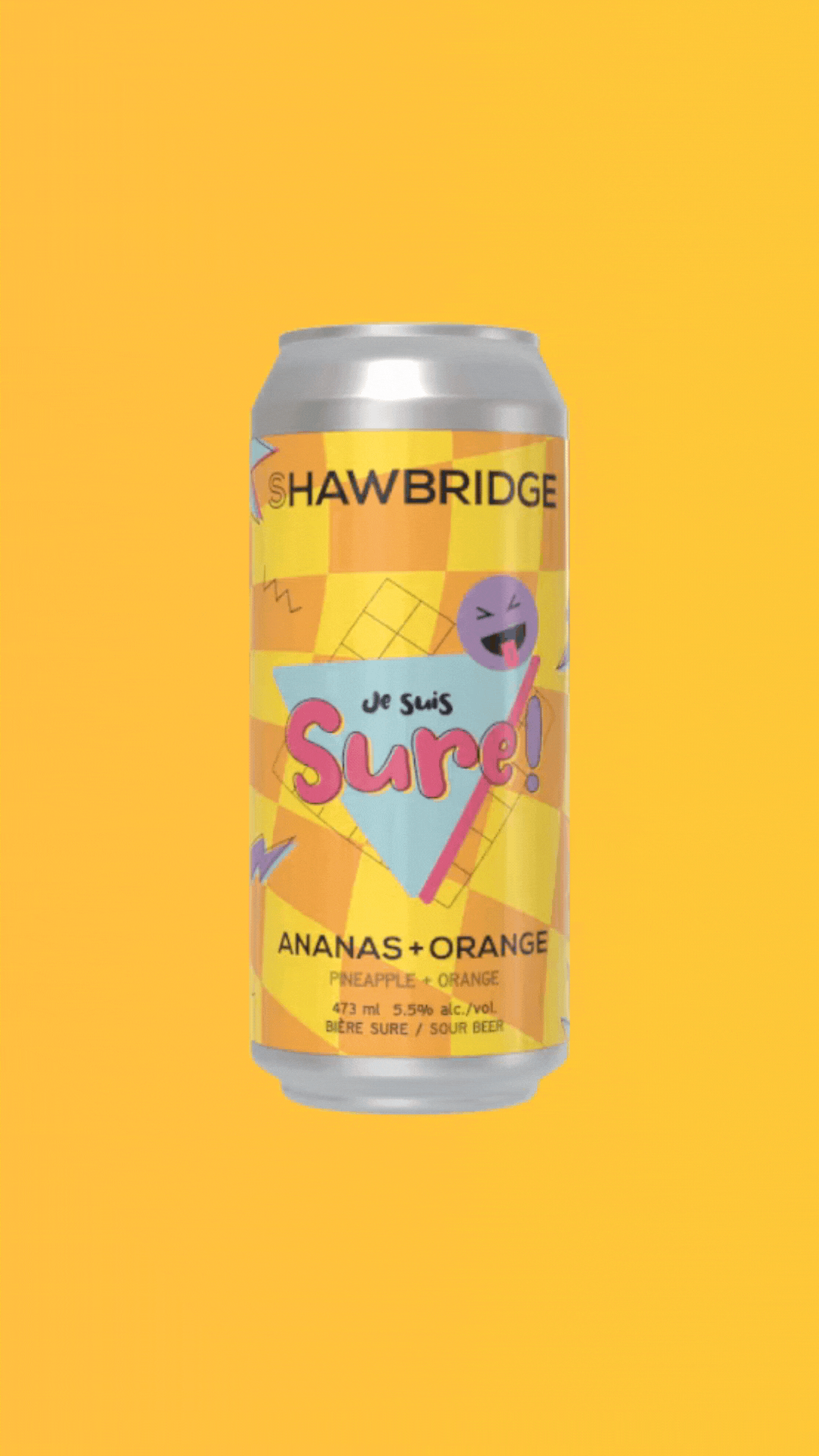 Je suis sure ! Une bière sure à l'ananas et à l'orange de Shawbridge, une microbrasserie des Laurentides. Faite avec des vrais fruits.
